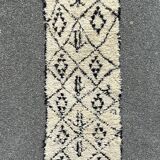 Berber hallway carpet Beni Ouarain white
