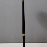 Elegant Glass, Beech and Brass Floor Lamp, Italy