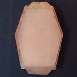 Large Art Deco Mirror with Geometric Frame and Hooks