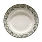 Ancienne assiette de Longwy décor Florian guirlande de fleurs