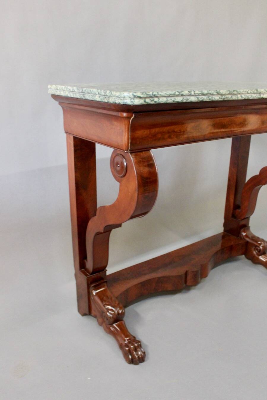 Mahogany console with marble top, Restoration period