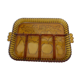 Aperitif dish servant compartments smoked molded glass 60s
