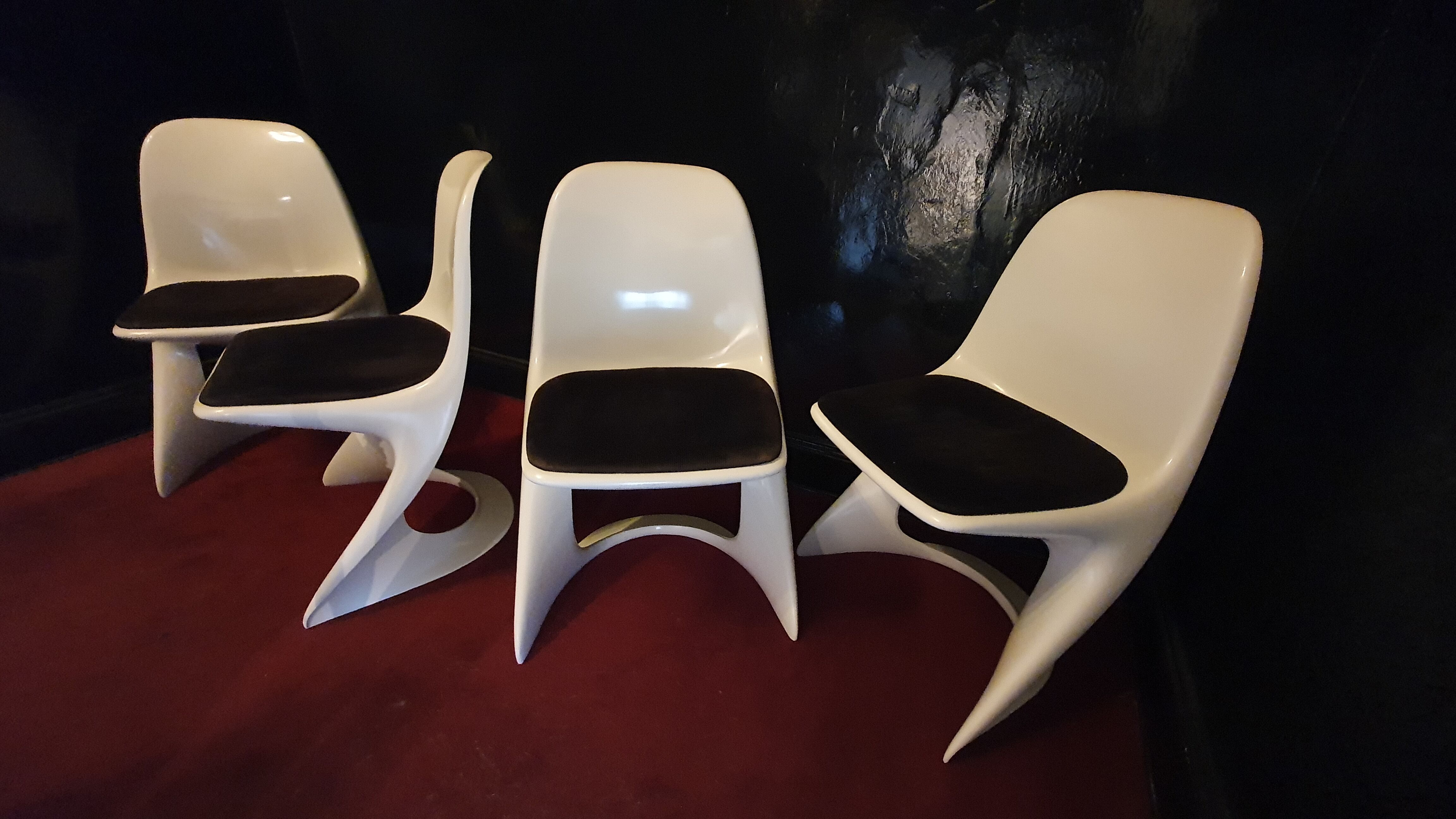 Lot 4 chaises casala vintage par Alexander Begge 1ère édition