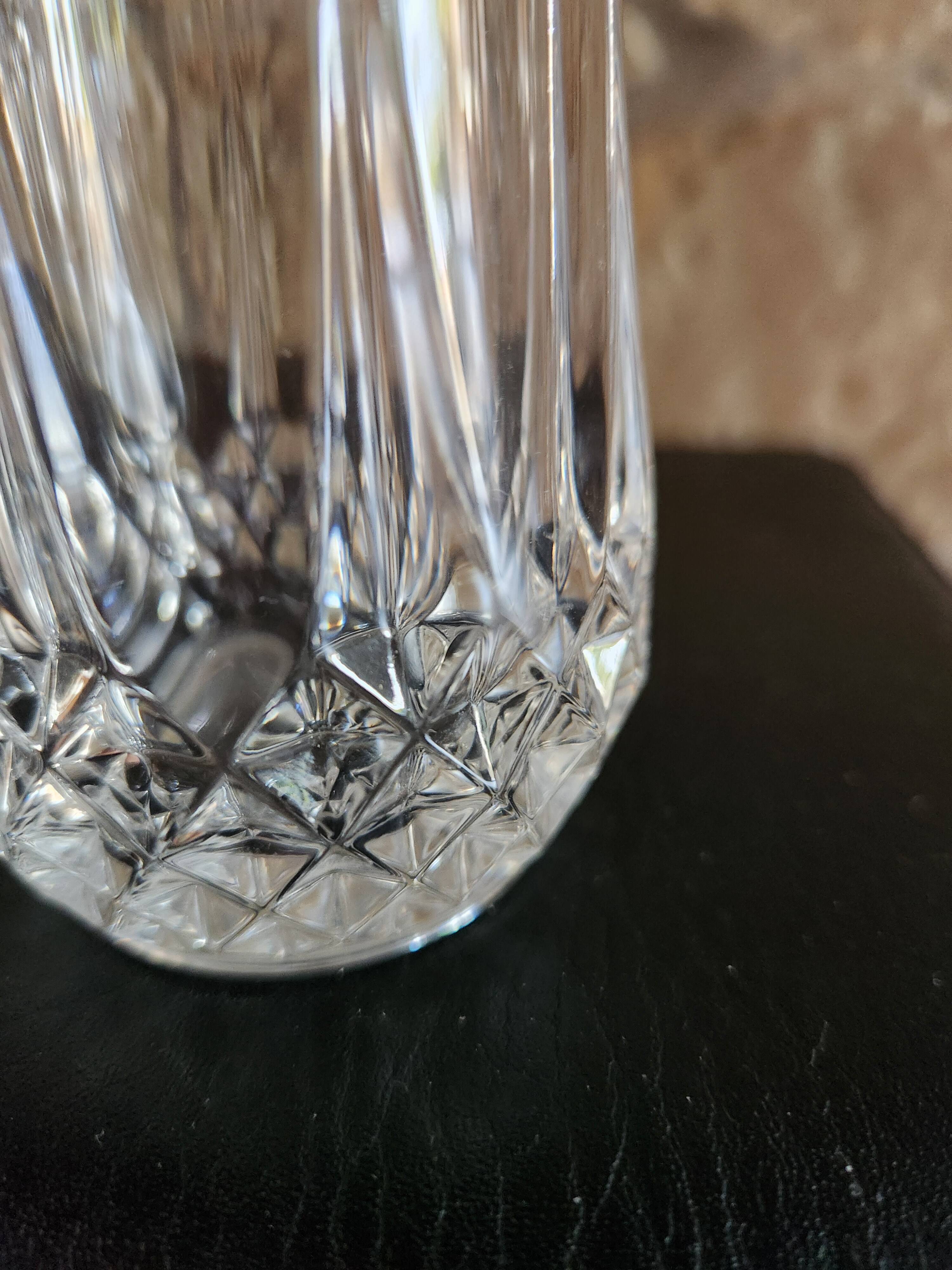 Set of 3 cut glasses - Longchamp style, Cristallerie d'Ar