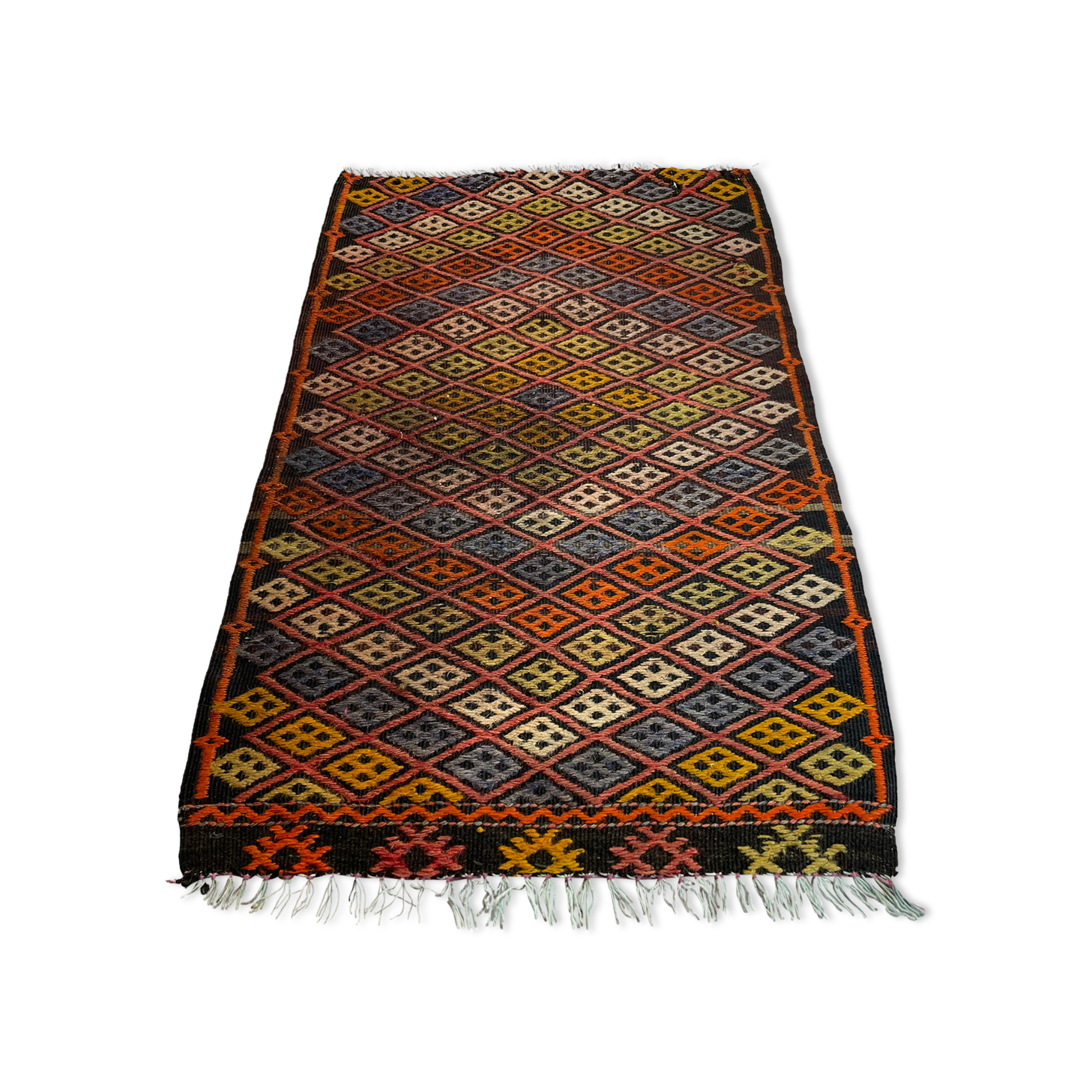 Vintage Turkish Kilim Rug , 77 x 50 cm
