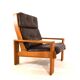 Fauteuil en cuir marron à dossier haut Asko Bonanza par Esko Pajamies