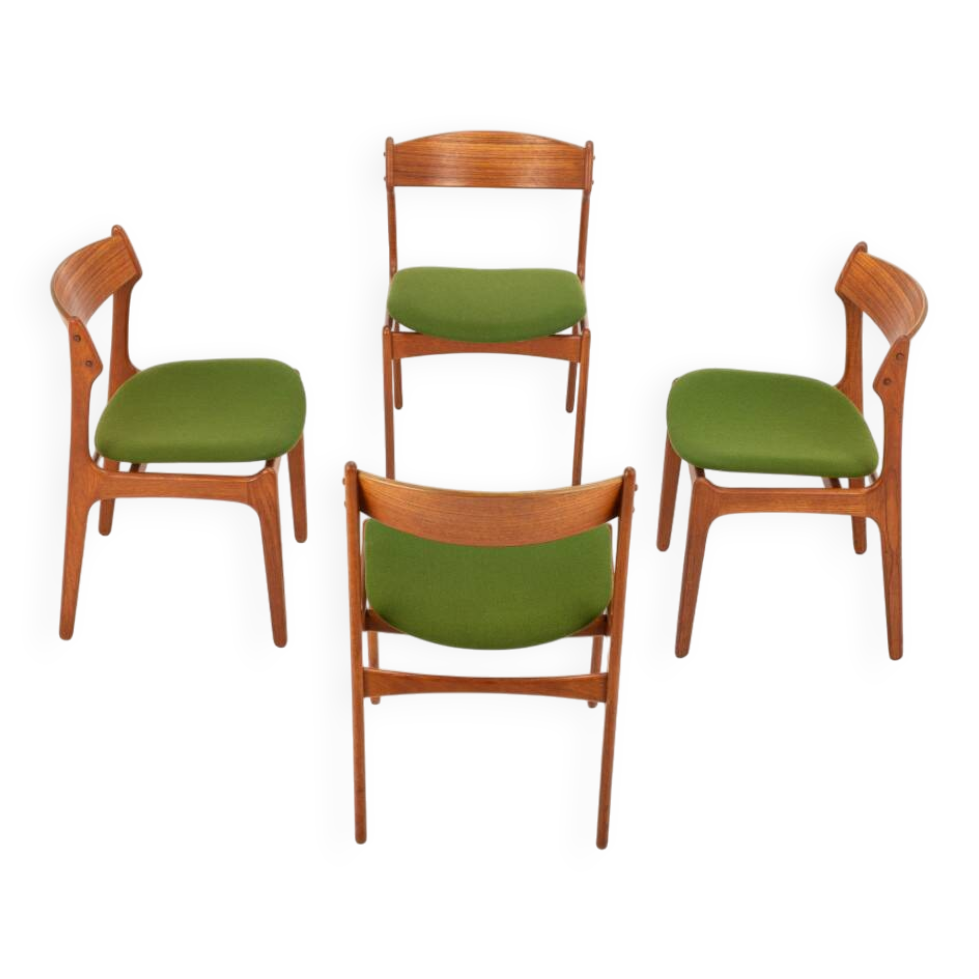 Vintage Dining Chairs by Erik Buch for O.D. Møbler