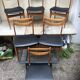 Series of 4 Old Scandinavian Chairs Wood Teck - Skai Skaï Black Vintage