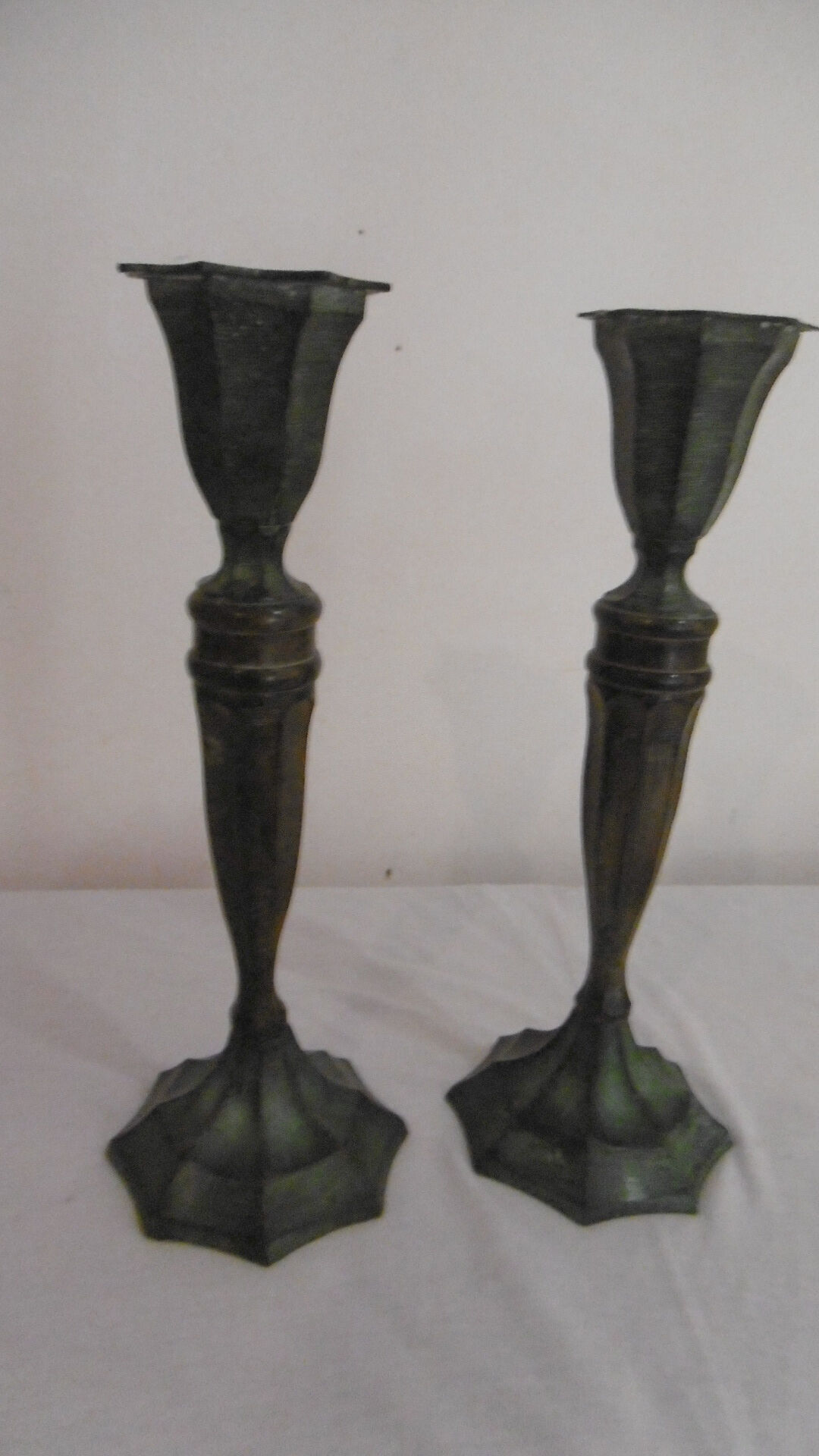 Pair of art deco candlesticks