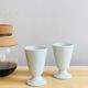 Pair of Limoges porcelain mazagrans