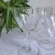 Set of 6 cut glass wine glasses