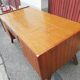 Vintage desk 2 doors 1 drawer compass feet
