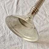 Antique large five-armed chrome-plated steel candlestick - 76cm