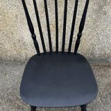 Lot of 6 vintage black Baumann Tacoma chairs from the 60s