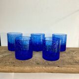 5 verres bullés vintage