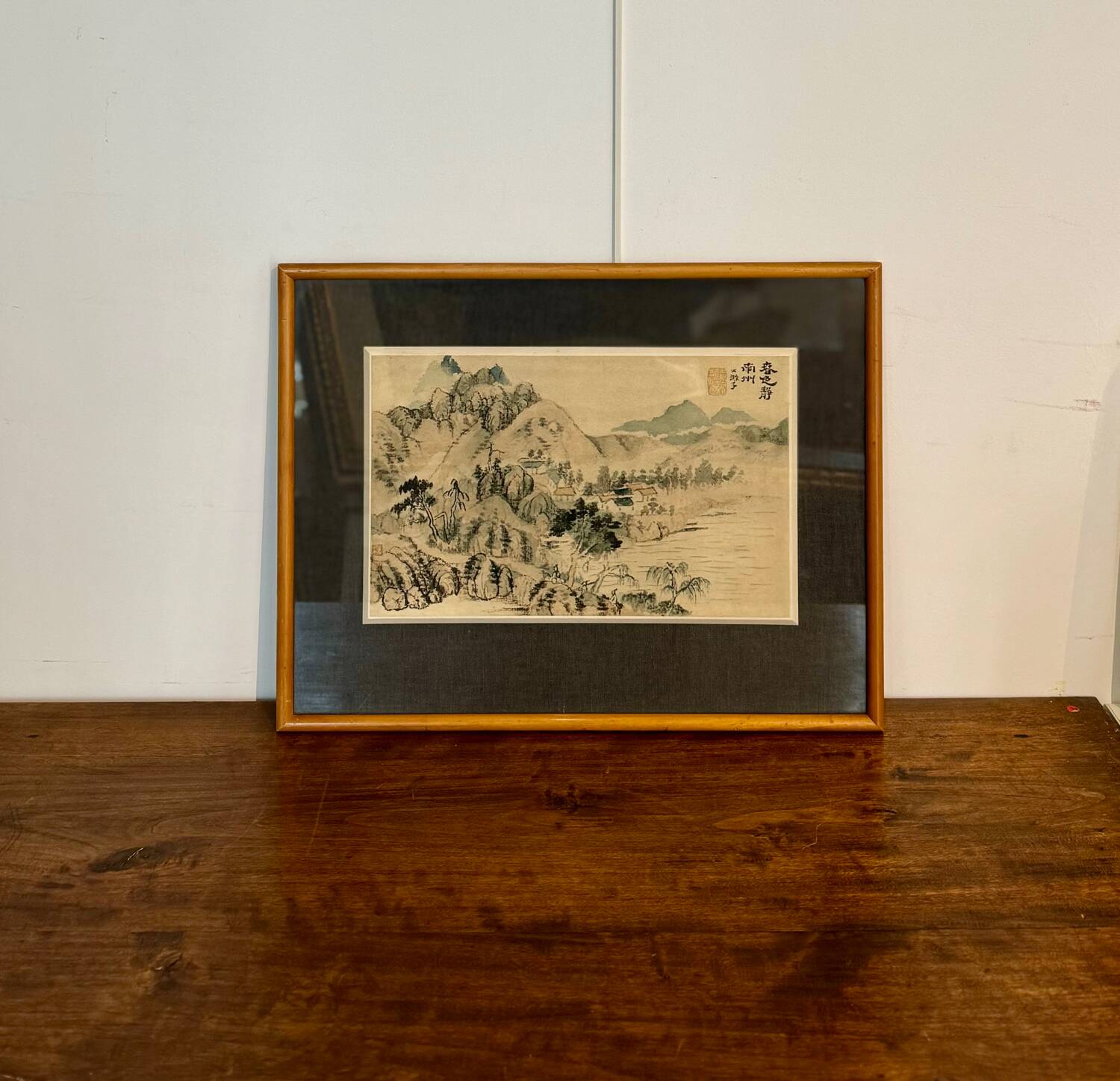 Painting of a lake landscape in China, 20th century