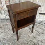 Louis XV Style Nightstand Table Wood Drawer + Vintage Case #D936