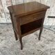 Louis XV Style Nightstand Table Wood Drawer + Vintage Case #D936
