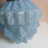 Lamp skyscraper opaline blue art deco 1920 height 35 cm diameter 18 cm