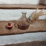 Carafe vintage en verre fumé