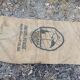 Old potash jute canvas bag from alsace