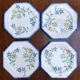 Set of 4 antique Longwy starter or dessert plates.