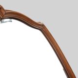 Miroir français en bois sculpté avec cadre doublé, années 1950