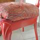 Chaise style Louis Philippe rouge