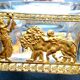 Baccarat and gilded bronze crystal box, Ancient women and lions, CHARLES X