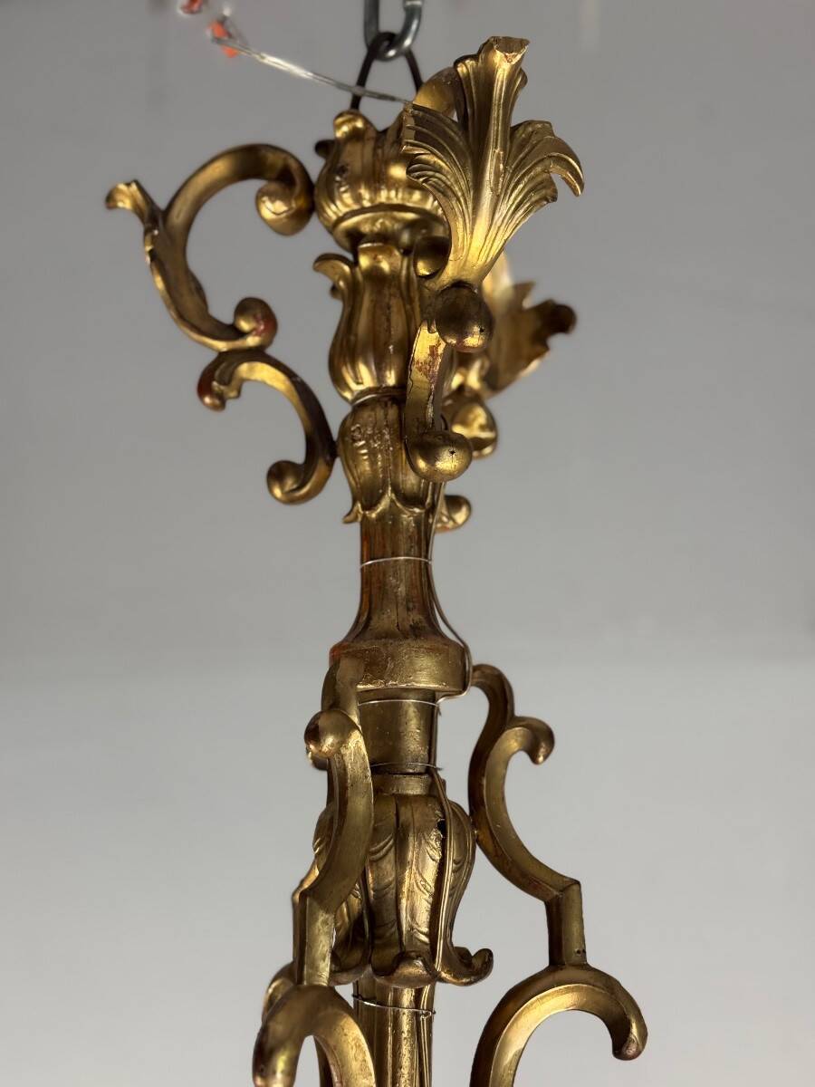 Carved and Gilded Wood Chandelier, 18 Arms of Light, Italy Circa 1880