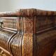 Pair of curved wicker bedside tables