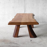 Free form coffee table in solid Elm-1970