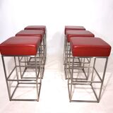 Ensemble de 6 tabourets de bar De Sede DS 218/55 par Paolo Piva, 2000