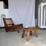 Stool in blond teak