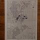 Original lithograph on the First World War (troops + map)