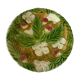 Plate in dabbling flower decoration