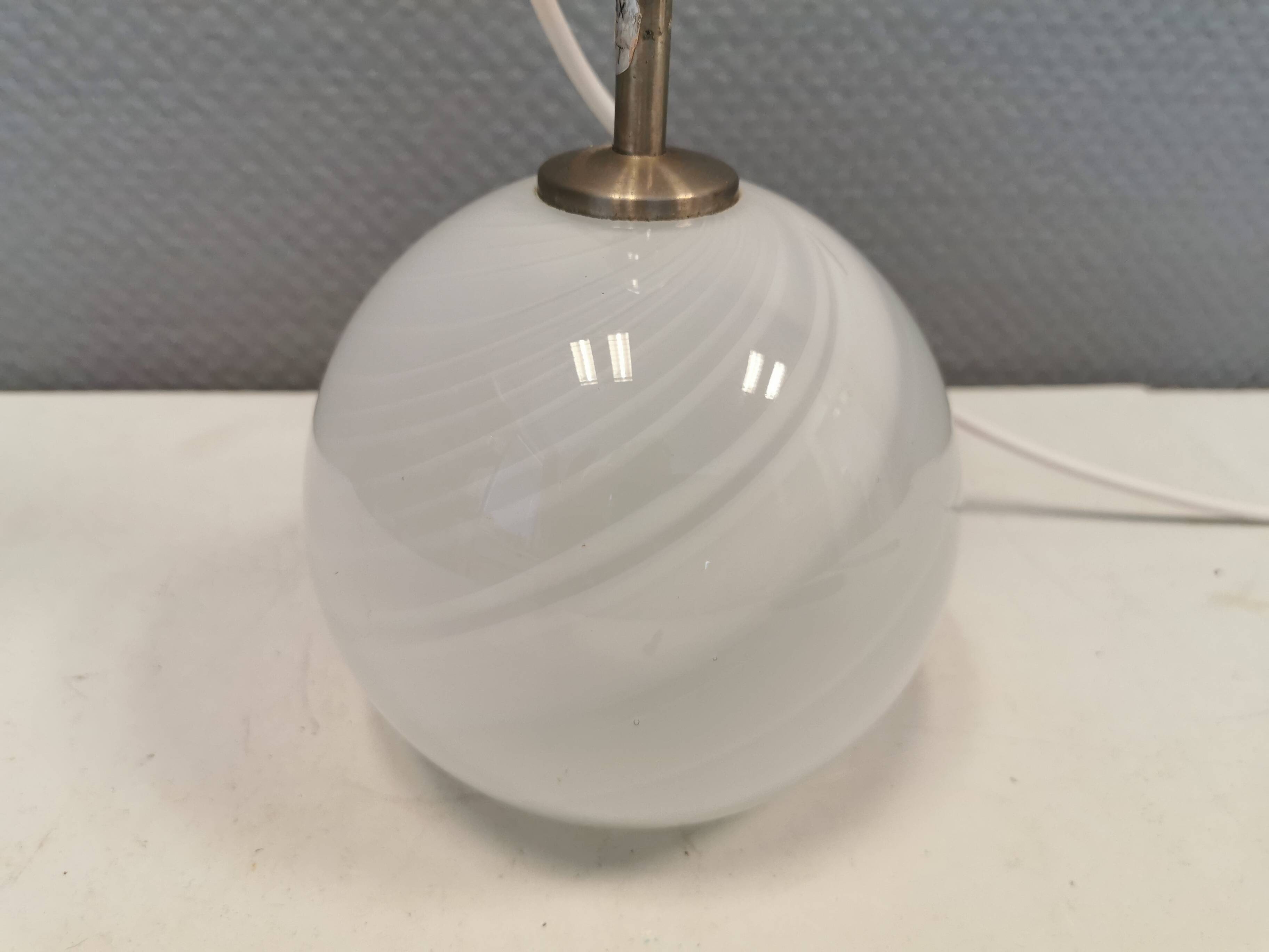 Beautiful table lamp, model Misty by Torben Jørgensen, Holmegaard Glassworks Denmark 1980.