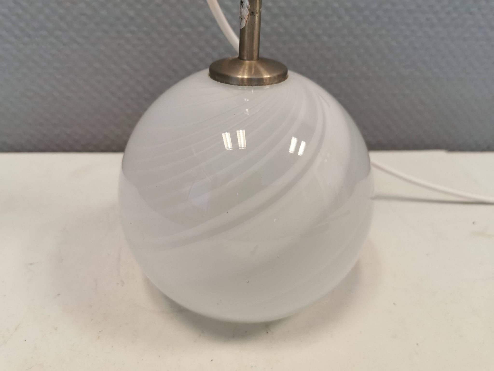 Beautiful table lamp, model Misty by Torben Jørgensen, Holmegaard Glassworks Denmark 1980.