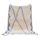 Small natural wool rug, 100 x 200 cm