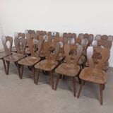 Set of 6 brutalist bistro chairs