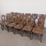 Set of 6 brutalist bistro chairs