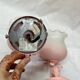 80s wall lights in pink opaline and pink painted iron