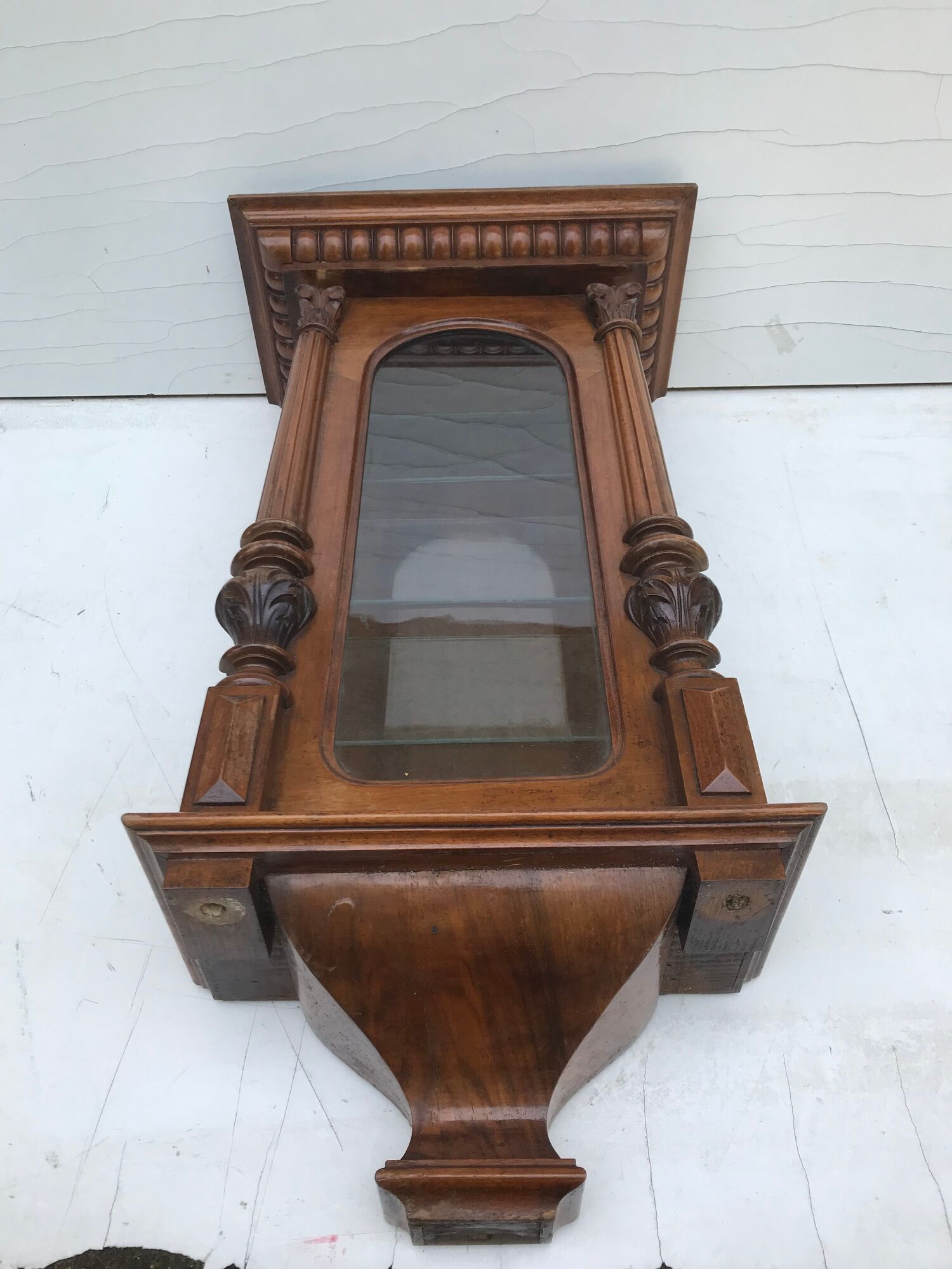 Old comtoise wooden showcase