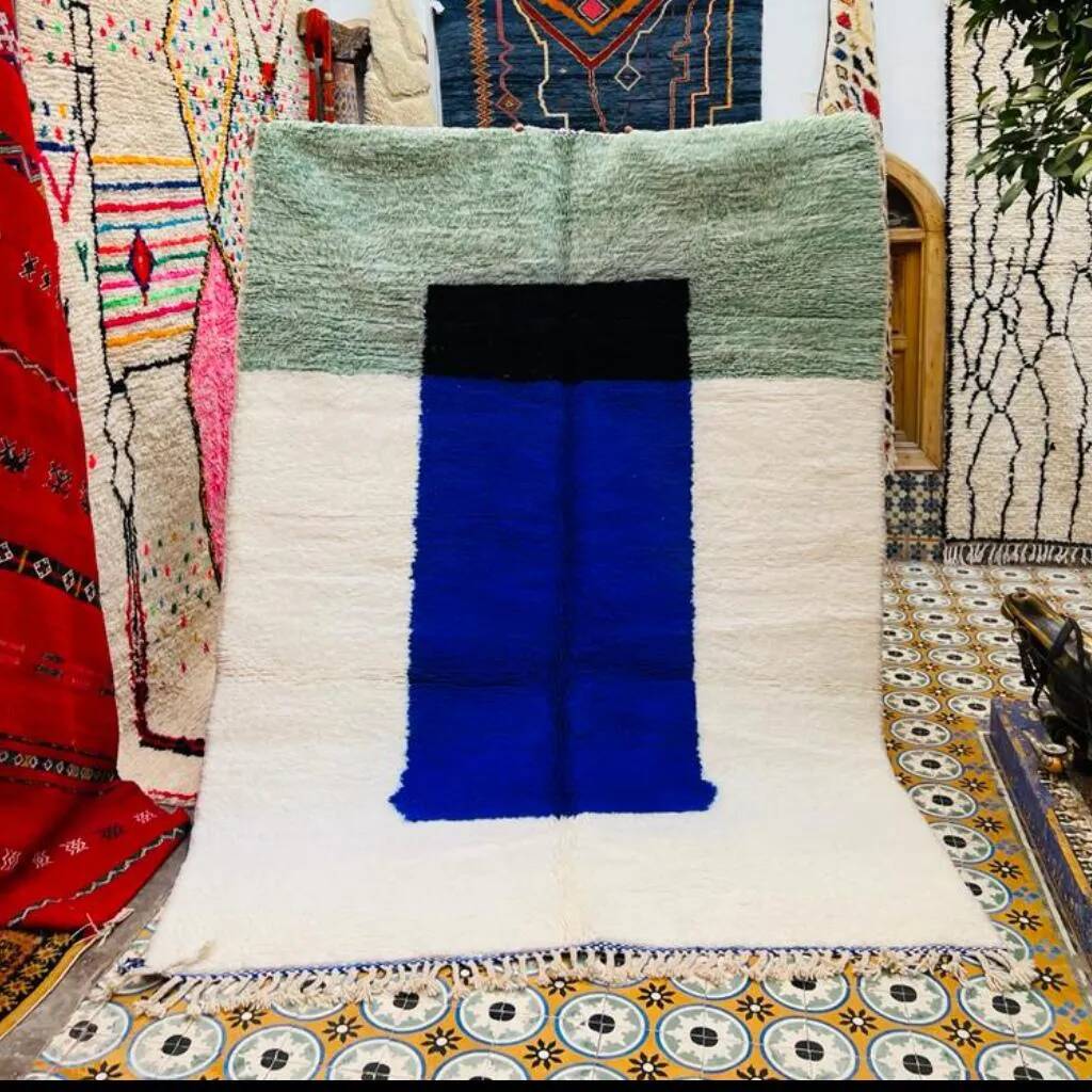 Handmade wool Berber rug 2.5 x 1.5 m