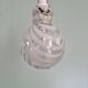 Smoked Murano glass pendant with white spirals, 1970s