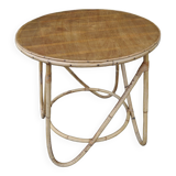 Rattan table.