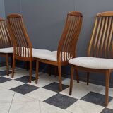 Set of 4 Kai Kristiansen dining chairs 1960s  in White Boucle