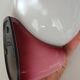 Pair of Tissot wall lights from the 70s with pink opaline glass in space age style.