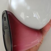 Pair of Tissot wall lights from the 70s with pink opaline glass in space age style.