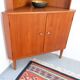 Vintage Danish teak corner cabinet, retro 1960s style.